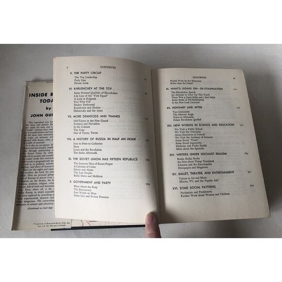 Vintage 1958 Inside Russia Today Communist USSR Stalin Khrushchev HC Dust Jacket - Picture 10 of 12